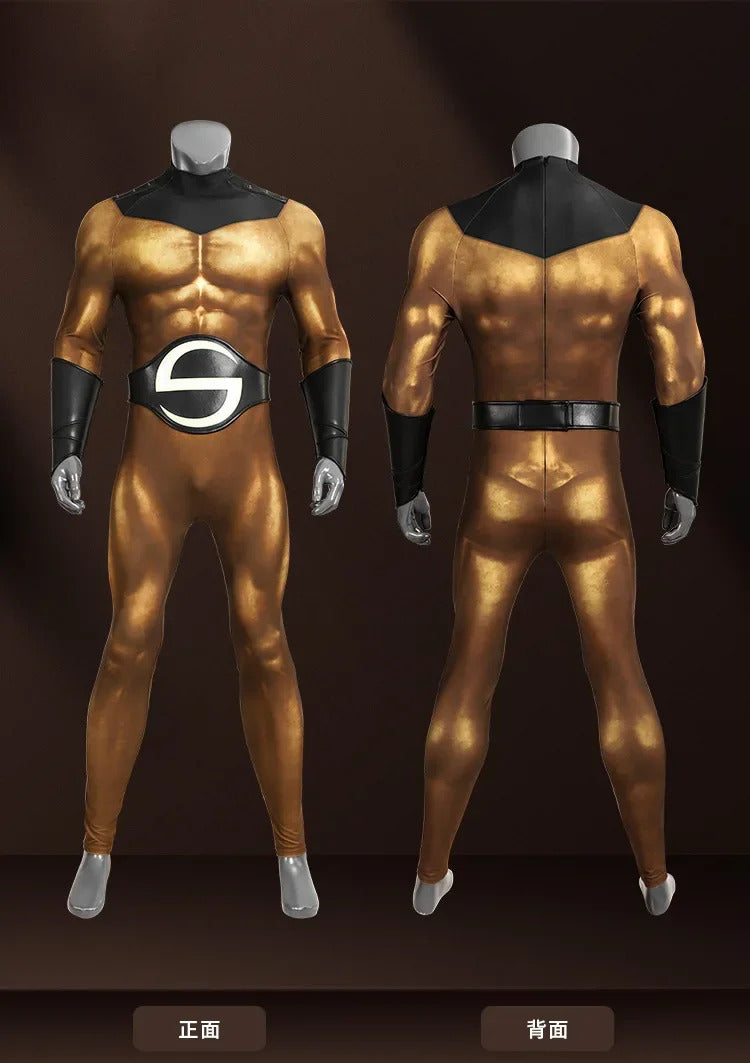 Movie Sentry Robert Reynolds Cosplay Thunder cos bolts Costume Jumpsuit waist cover cloak hand guard set Halloween Man uniform