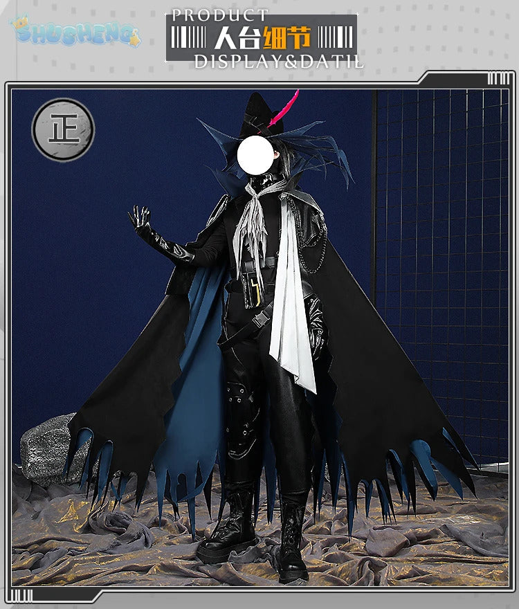 Shusheng Arknights Ulpianus Cape Hat Cosplay Costume Cos Game Anime Party Uniform Hallowen Play Role Clothes Clothing