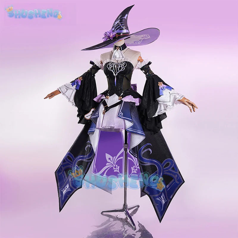 Shusheng Honkai Star Rail The Herta Cosplay Costume Dress Hat Uniform Headwear Halloween Party for Women Girls Props Accessory
