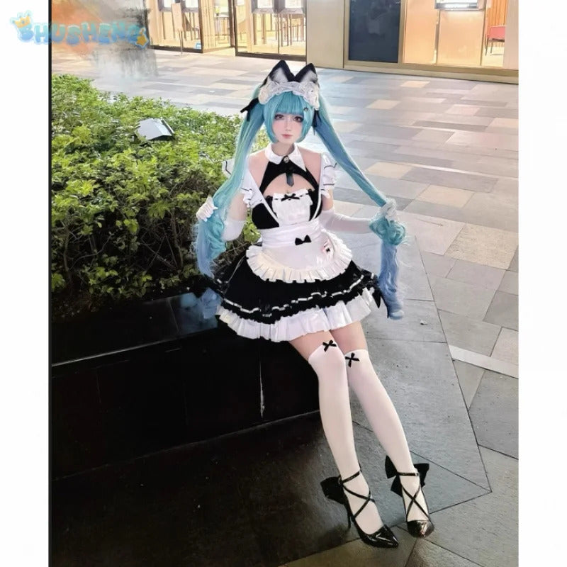 Shusheng-N Game NIKKE:The Goddess of Victory Privaty Cosplay Costume Halloween Sweet Maid Dress Women Lolita Uniform Accessories Prop Set