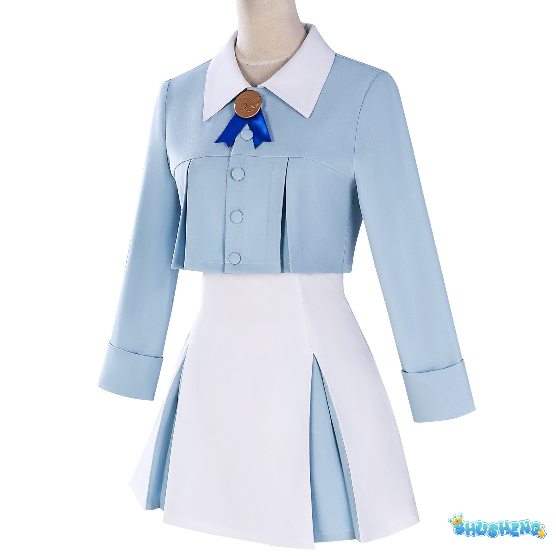 KINOMOTO SAKURA Blue White Dating Dress Variety Sakura Anime Clothing Two-Dimensional game Halloween Uniform