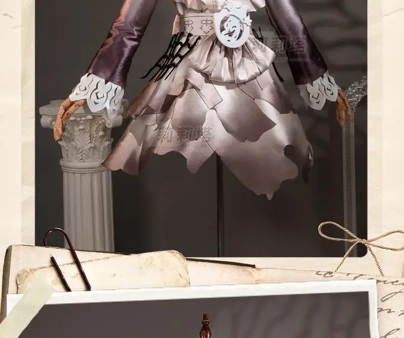 Shusheng-R Game Identity Ⅴ Tracy Reznik Mechanic Cosplay Costume Dress Crown Belt Accessories Prop Set Halloween Party Sweet Girl Uniform