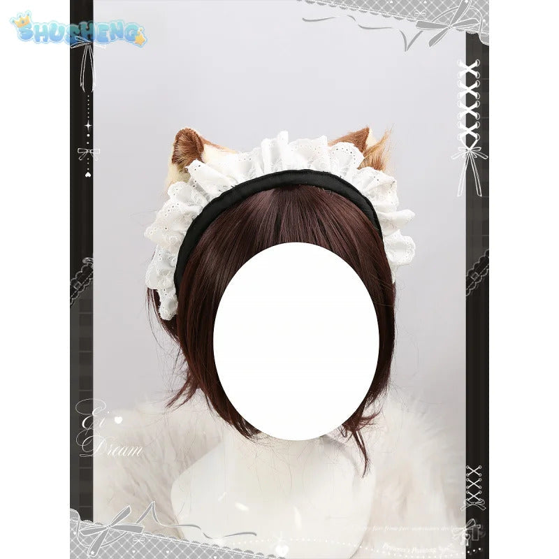 Game Nu: Carnival Eiden Cosplay Costume Sweet Maid Dress Halloween Carnival Lolita Uniform Accessories Prop Woman Man Eiden Set