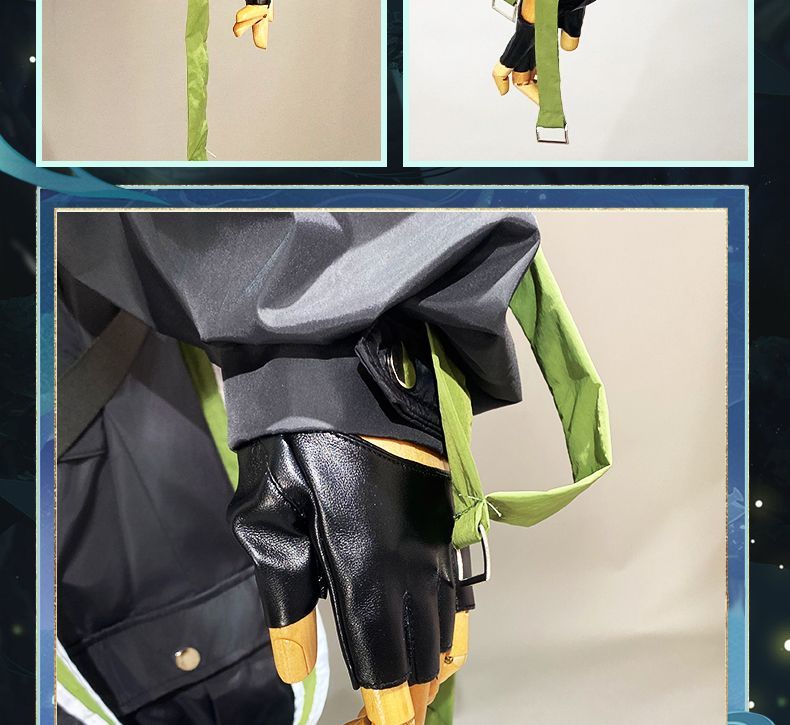 Xiao Game Genshin Impact Subduing demons Xiao Cosplay Costume Coat props accessories Ring tattoo handsome Halloween party set