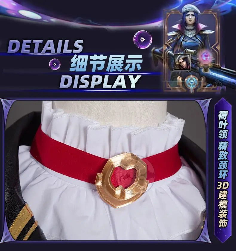 Shusheng lol arcane Season 2 VI Caitlyn cosplay costume uniform Halloween Carnival Party Christmas play rode clothing