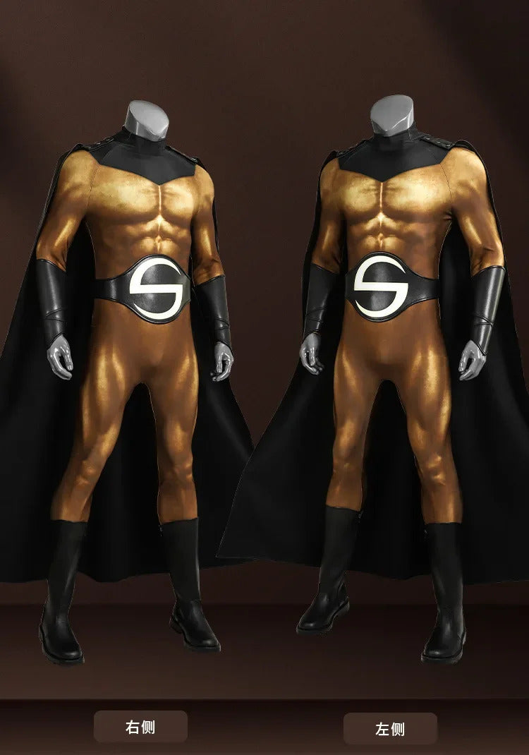 Movie Sentry Robert Reynolds Cosplay Thunder cos bolts Costume Jumpsuit waist cover cloak hand guard set Halloween Man uniform