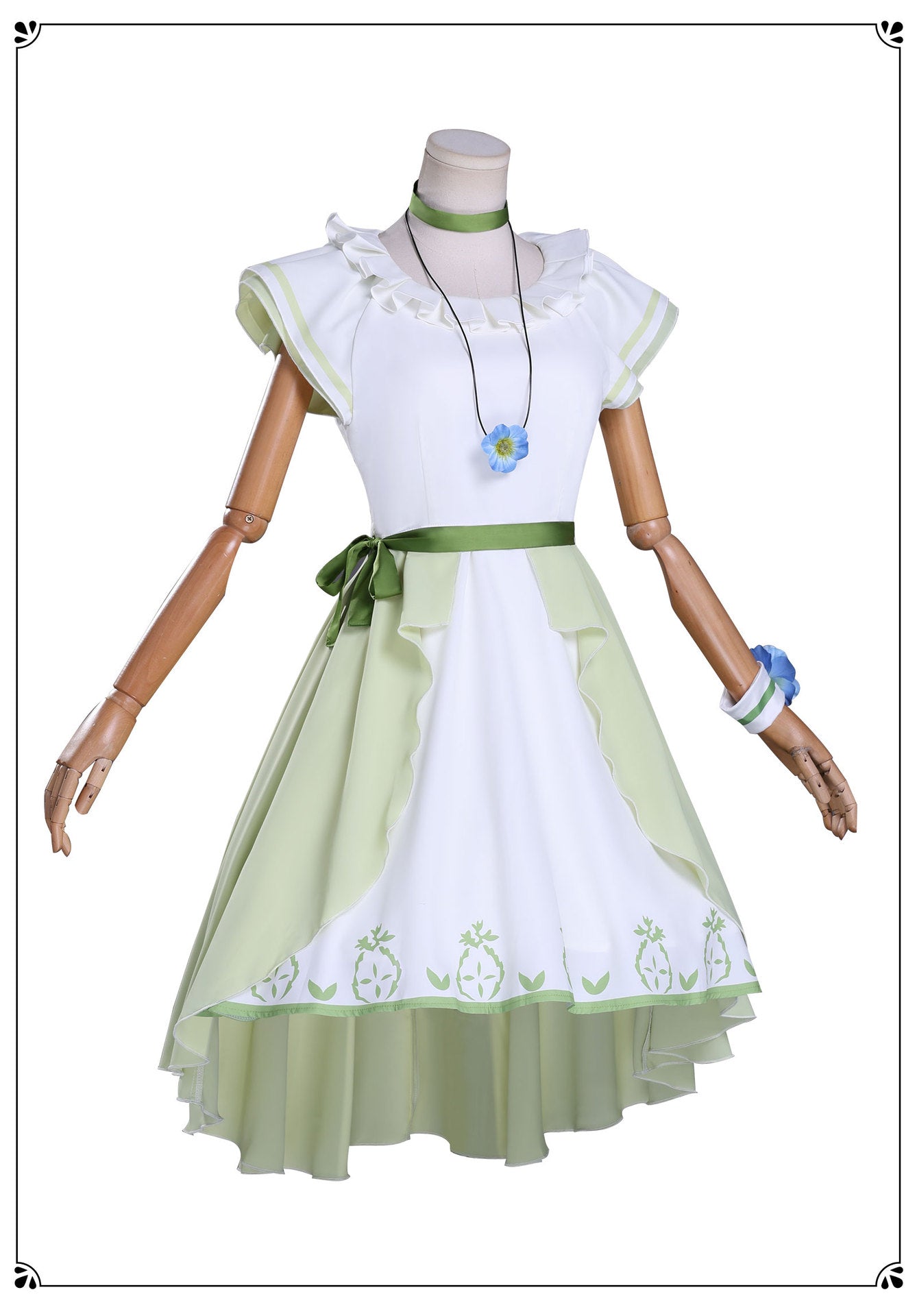 New Frieren Beyond Journey's End Stark Collaboration Cosplay Costume Wigs Dress Apron Full Set Halloween Anime Daily Outfit