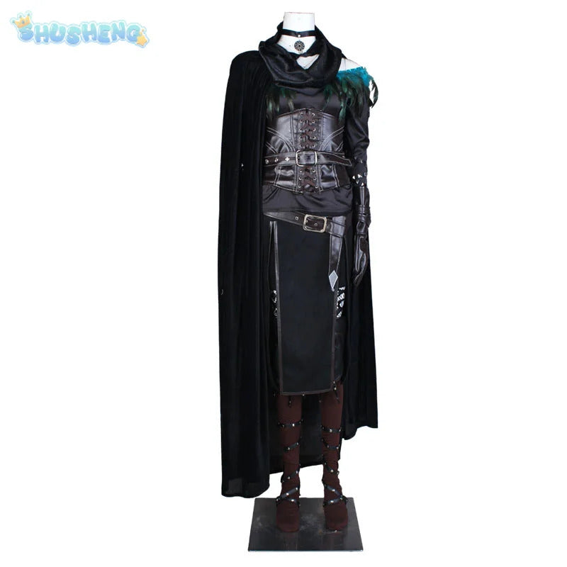 Witcher 3 Wild Hunt Cosplay Yennefer of Vengerberg Costume Cloak apron gloves waistband Full set Halloween Party Woman uniform