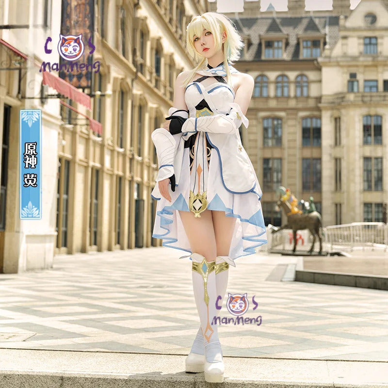 Shusheng-R Lumine Cosplay Game Genshin Impact Lumine Cosplay Costume Christmas Roleplay Costumes Wig Shoes Dress Genshin Impact Cosplay