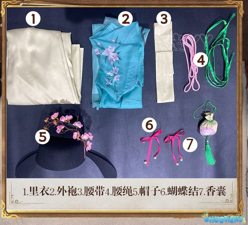 Wu Chang White Guard & Black Guard Cosplay Costume Game Identity V Peach Faced Scholar Cosplay Suit Party Clothing Halloween Carnival Uniforms
