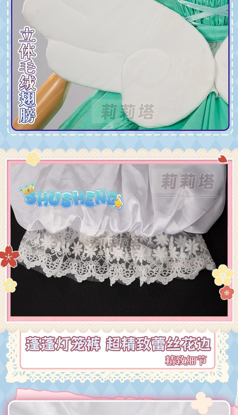 Miku cosplay cute princess Loli dress Miku wig play a full set of dresses for Christmas and Halloween