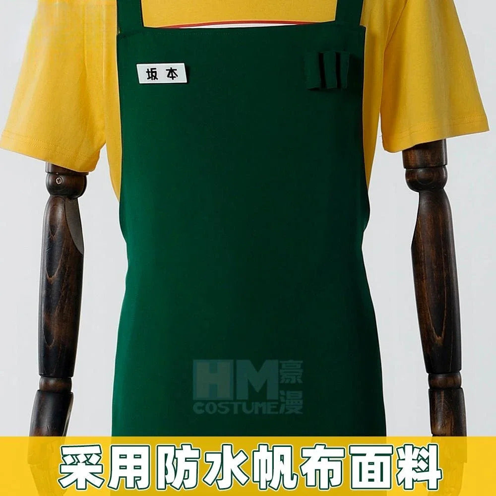 Taro Sakamoto Cosplay Anime Costume Sakamoto Days Lu Shaotang Yellow Pants Apron Glasses Halloween Party Women Men T-Shirt