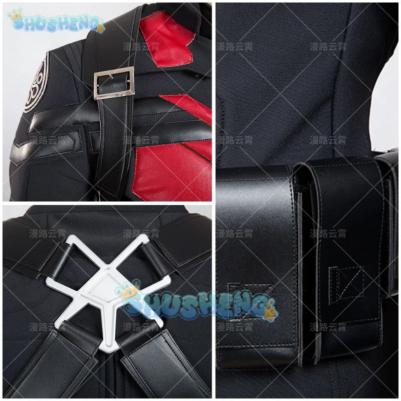 Superhero Captain Hydra Steven Rogers Cosplay Costume Headwear Shawl Pants Gloves Waist Wrap Halloween Men Fantasy Uniform