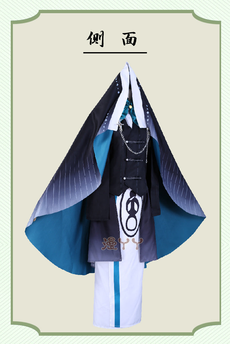 Eli Clark Cosplay Seer Game Identity Ⅴ costume Halloween Party Fashion Cloak Eyemask Tie Accessories Uniform Woman Man Set