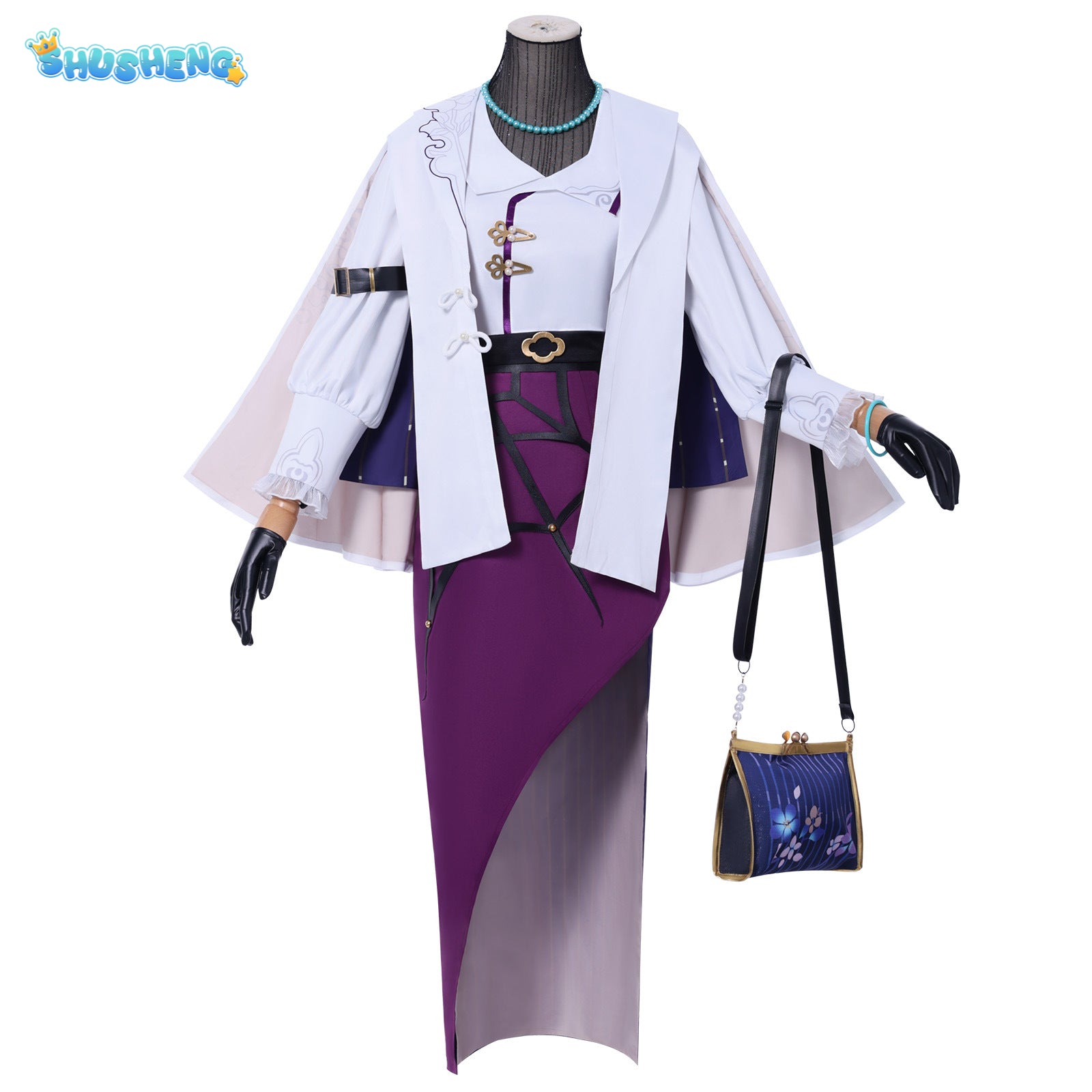Kafka Honkai Star Rail Fanart Kafka Qipao Dress Cheongsam Cosplay Costume Canival Halloween Role Play Outfits