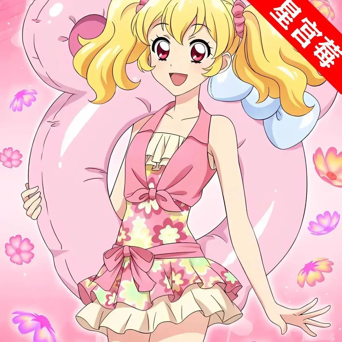Anime Hoshimiya Ichigo Aikatsu!Cospaly Costume Halloween pink sweet dress vest belt prop set beach women New swimsuit uniform