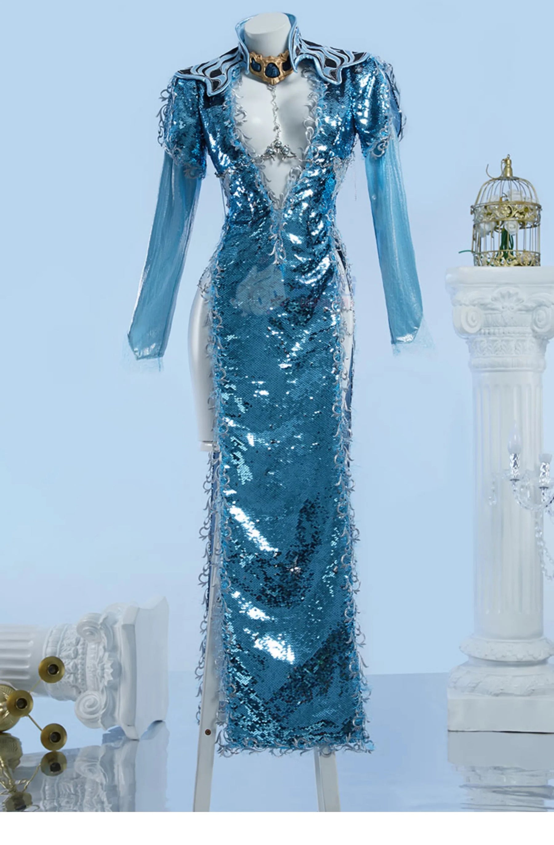Shusheng-R Game Baldur's Gate 3 Maride Cosplay Mother of Waves Costume Halloween party sexy leather dress accessories props women uniform
