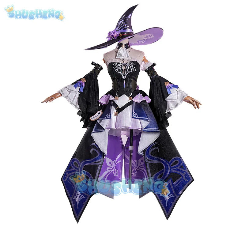 Shusheng Honkai Star Rail The Herta Cosplay Costume Dress Hat Uniform Headwear Halloween Party for Women Girls Props Accessory