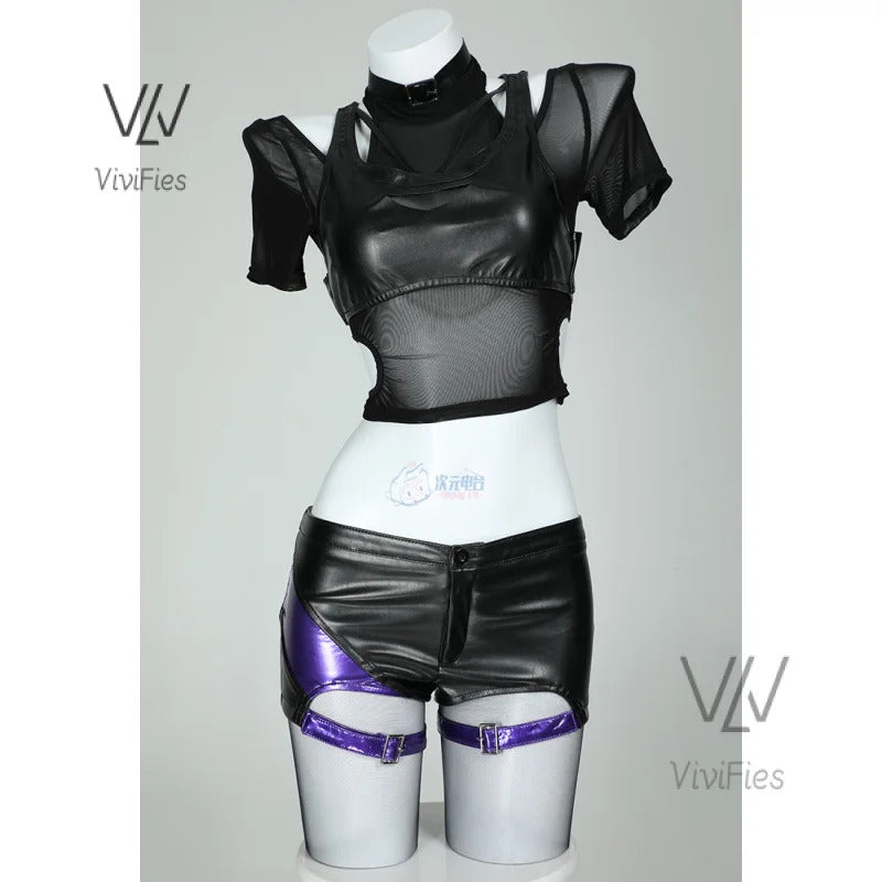 Game Tekken 8 Ling Reina Cosplay Fantasia Costume Disguise for Adult Women Tops Shorts Outfits Halloween Carnival Party Clothes