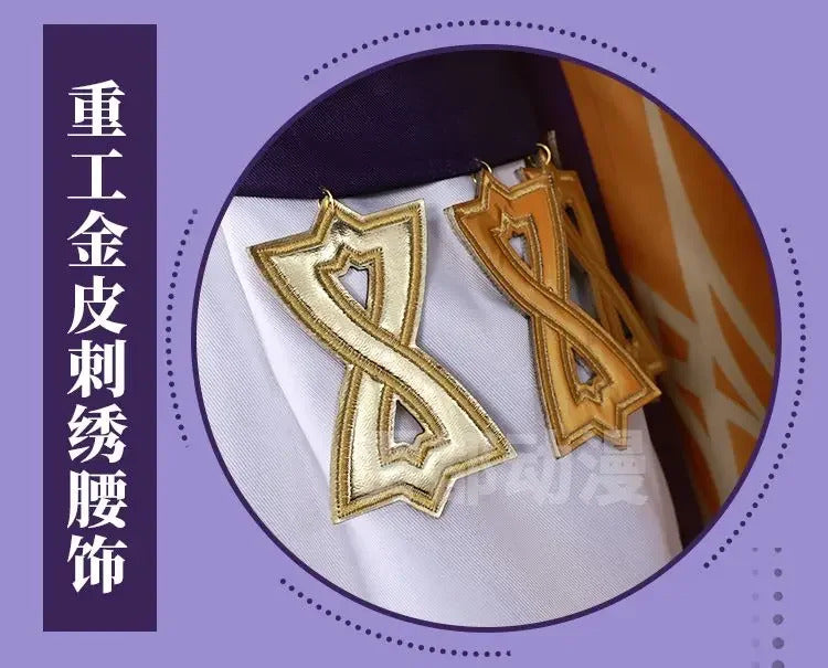 Shusheng-R Game Genshin Impact Sethos Cosplay Costume Belt shawl earrings jewelry prop set Halloween party men women fashion uniform S-XXXL