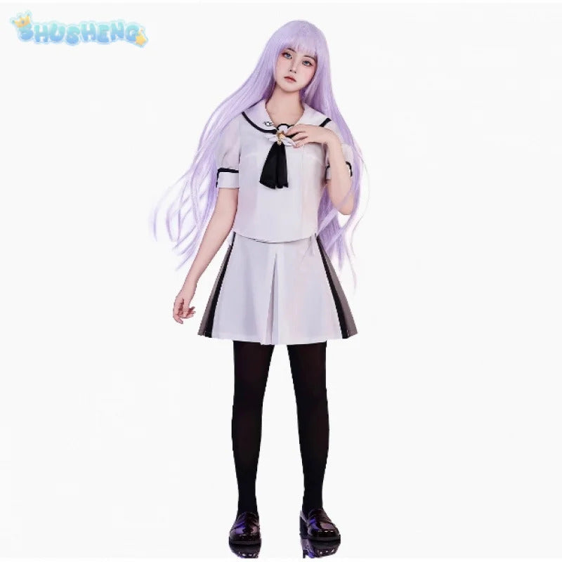Summer Pockets Naruse Shiroha Sorakado Ao Cosplay Costume Halloween Sweet JK Dress Hair Accessories Socks Top Uniform Woman Set