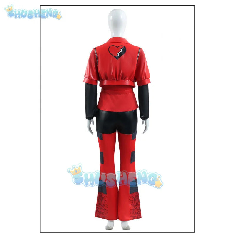 2024 Halloween Red Cosplay Costume Descendants Queen Of Hearts' Daughter Uniform Set The Rise Of Princess Full Outfits Shusheng