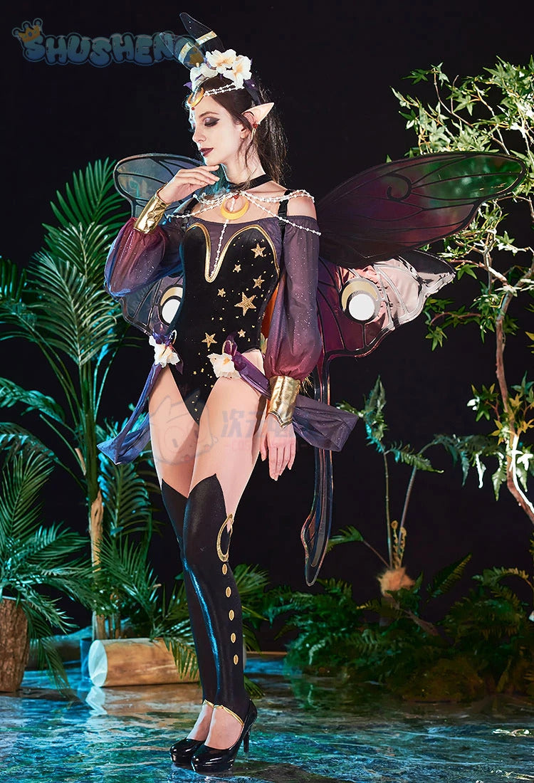 Anime Umbreon cosplay 2024 latest costume wings wig headband sexy dress girl Halloween party set