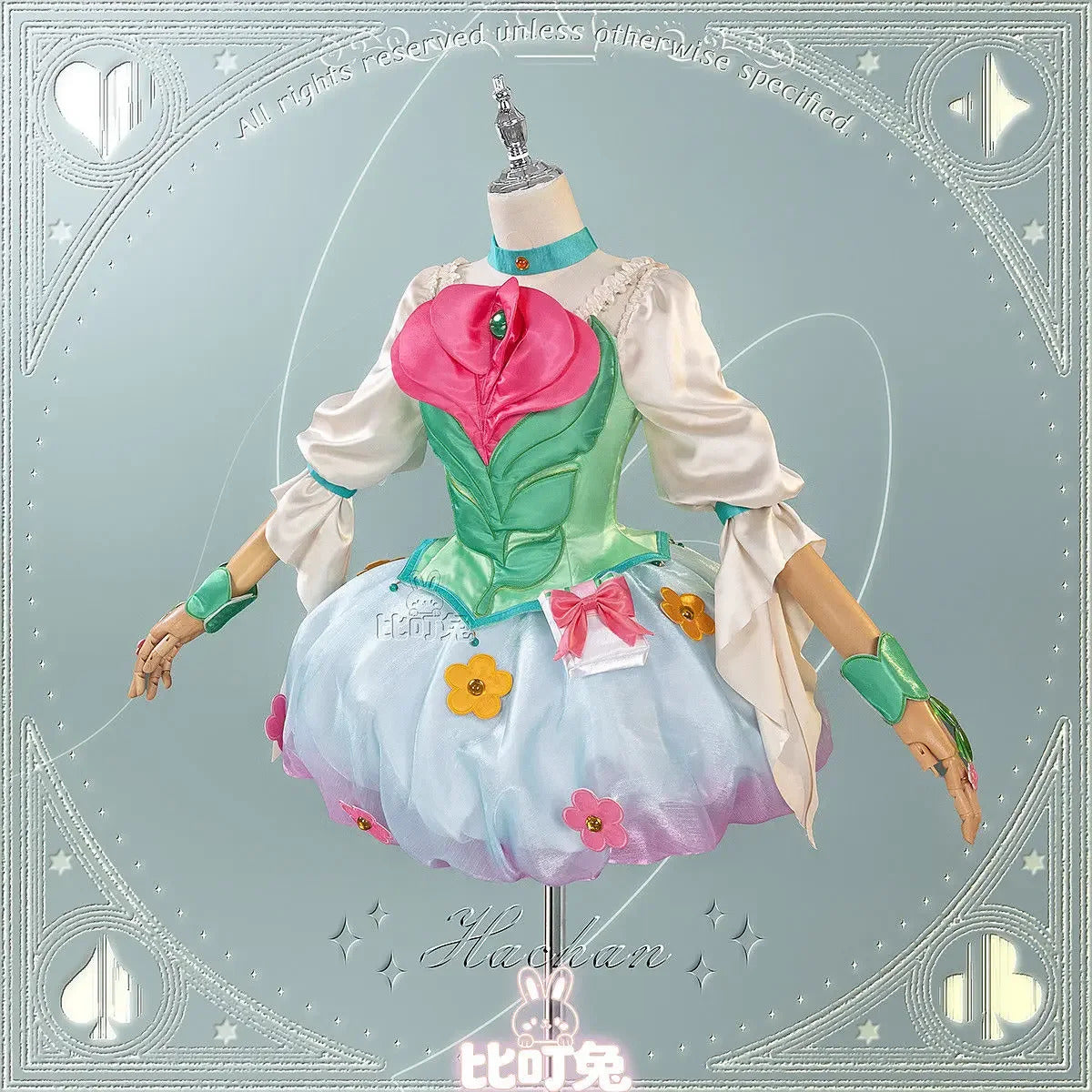 Anime MIRAI DAYS Ha-chan Cure Felice Cosplay Costume Lolita dress accessories props wigs sweet Halloween woman ha-chan uniform
