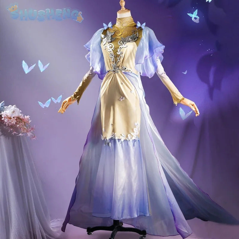 Vera Nair Perfumer Cosplay Game Identity Ⅴ Costume Gorgeous elegant dress prop and accessory set Halloween party Woman uniform