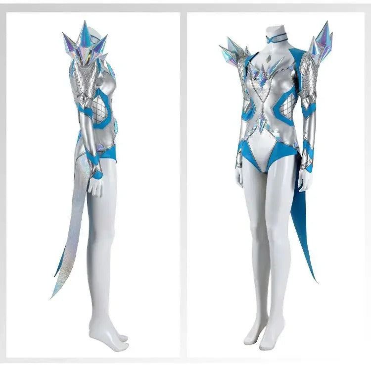 White Queen Emma Grace Frost Rivals cosplay costume High quality women fantasy jumpsuit shoes props shoulder armor Halloween set