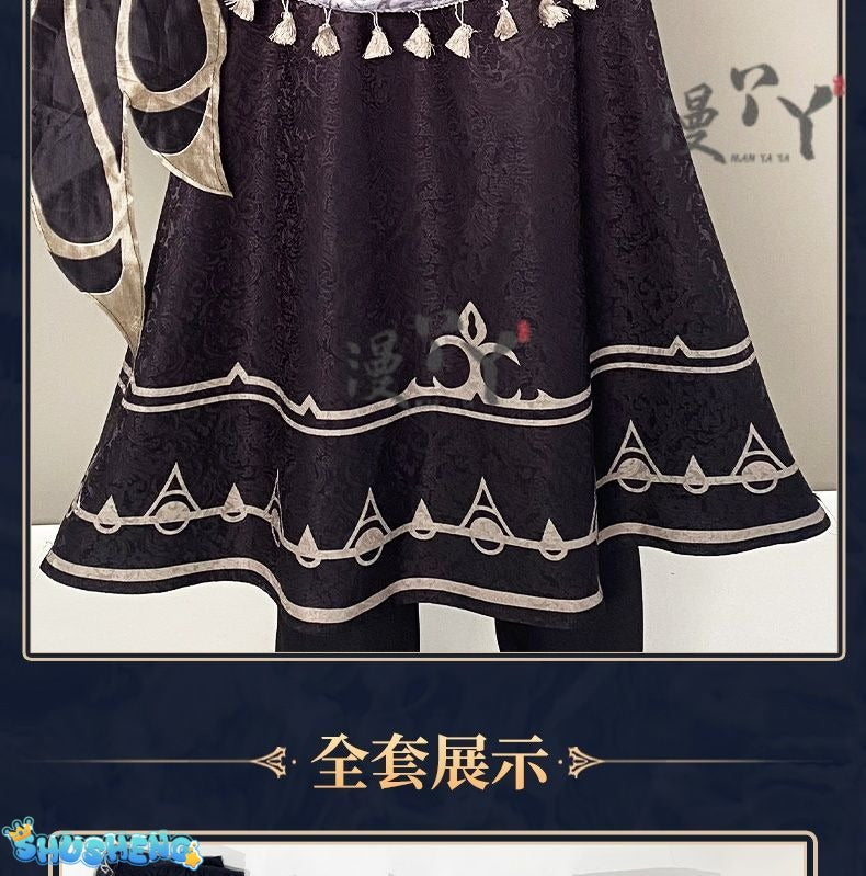 Game Identity V Antiquarian Qi Shiyi Cosplay Costume Crow Cosplay Black Uniforms Halloween Party Role Play Outfit Suit for Woman