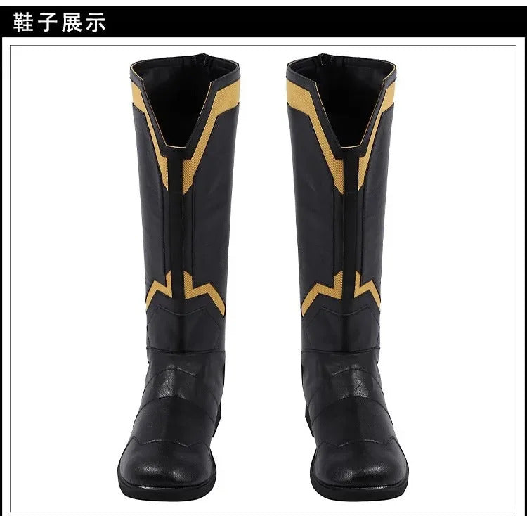 Movie Sentry Cosplay Thunderbolts Costume Halloween men's tight fitting jumpsuit shoes props fantasy combat uniform Net set