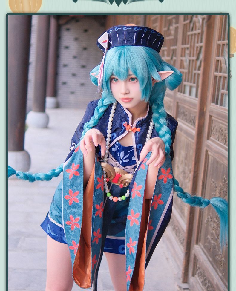 Anime Virtual singer Miku Zombie version Cosplay Costume Lolita Dress Vampire Kawaii Gothic Halloween Party Maid Outfits Women