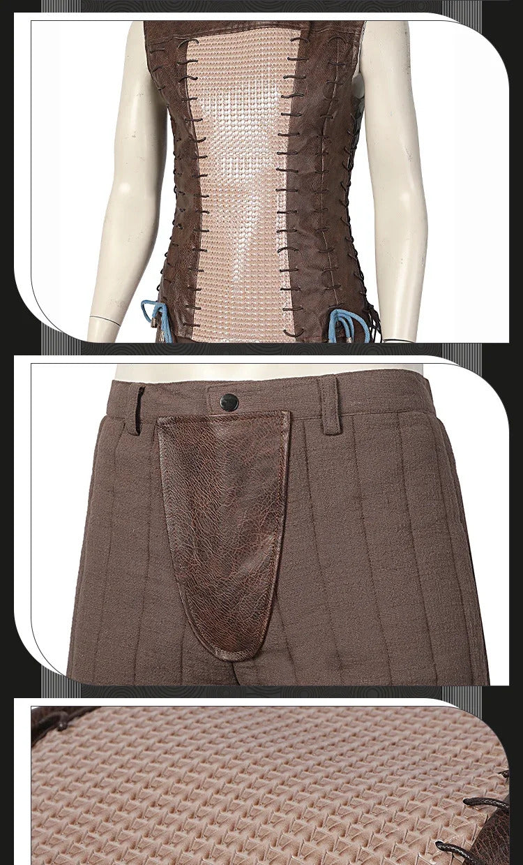 Witcher 3:Wild Hunt Geralt Cosplay Geralt of Rivia Costume Men Vest pants jacket armor belt gloves full set Halloween uniform