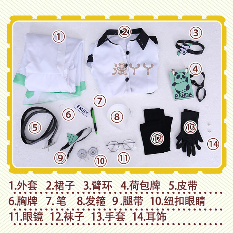 Identity V Emily Dyer Cosplay Costume For Halloween Christmas Festival Survivor Doctor Lydia Con Cloth Wig