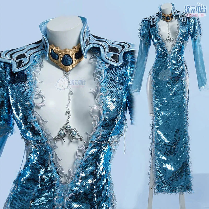 Shusheng-R Game Baldur's Gate 3 Maride Cosplay Mother of Waves Costume Halloween party sexy leather dress accessories props women uniform