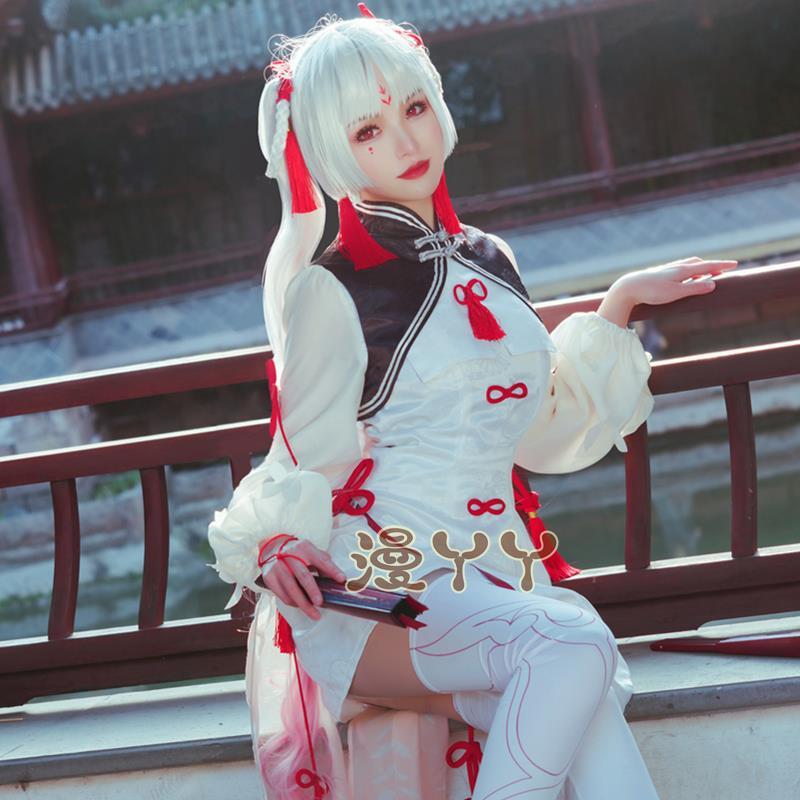 Shiranui Onmyoji Shiranui Cosplay Costume Halloween party dress female cheongsam