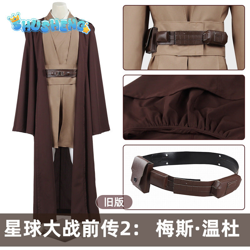Star Wars Mace Windu Cosplay Mace Costume for Men Adult Anime Outfit Halloween Party