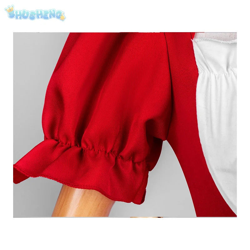 Anime EVA Asuka Langley Soryu Ayanami Rei Cosplay Costume Halloween Party Sweet Maid Uniform Dress Socks Headwear Prop Woman Set