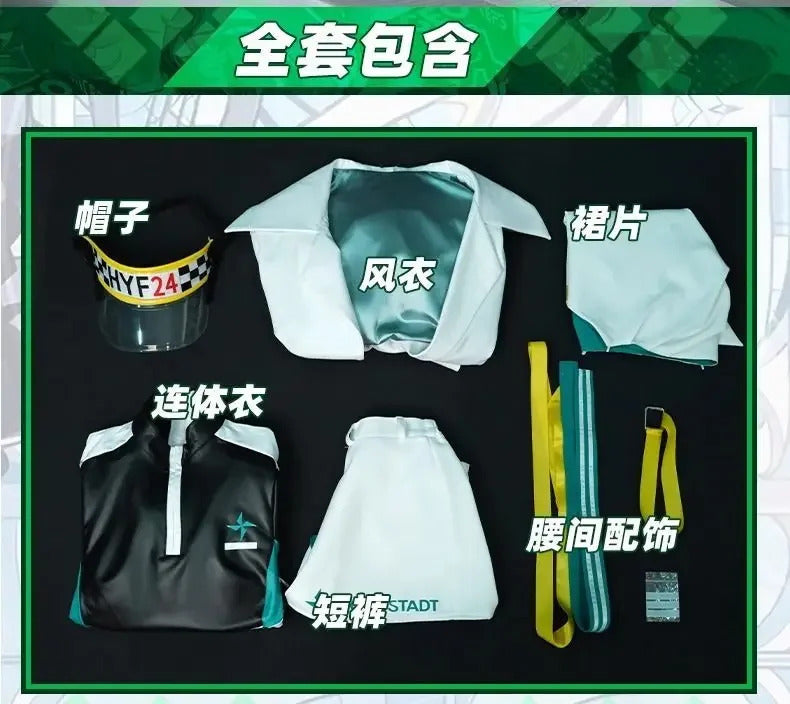 Game Genshin Impact Barbatos cosplay costume Hat windbreaker jumpsuit accessories prop set Halloween fashion men women uniform