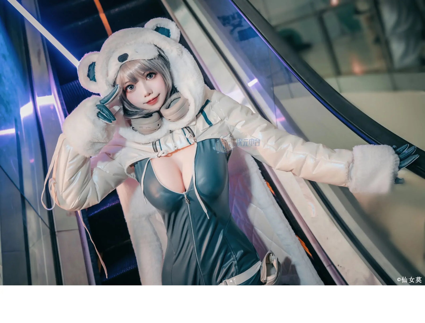 Shusheng-R Game NIKKE:The Goddess of Victory Neve Cosplay Costume Tight leather jumpsuit coat hat Halloween carnival sweet uniform Neve set
