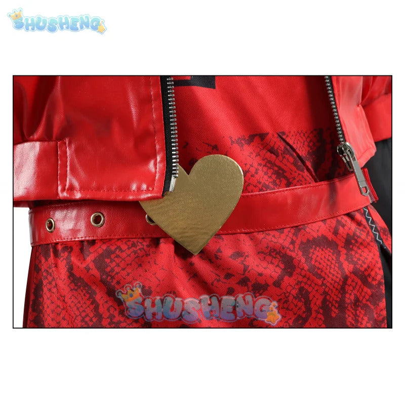 2024 Halloween Red Cosplay Costume Descendants Queen Of Hearts' Daughter Uniform Set The Rise Of Princess Full Outfits Shusheng