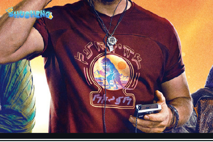 Guardians of the 3 Peter Jason Quill T Shirt Star Lord Galaxy 3 T-shirt Cosplay Costome Tees Kids Size Summer Tops Man Clothes