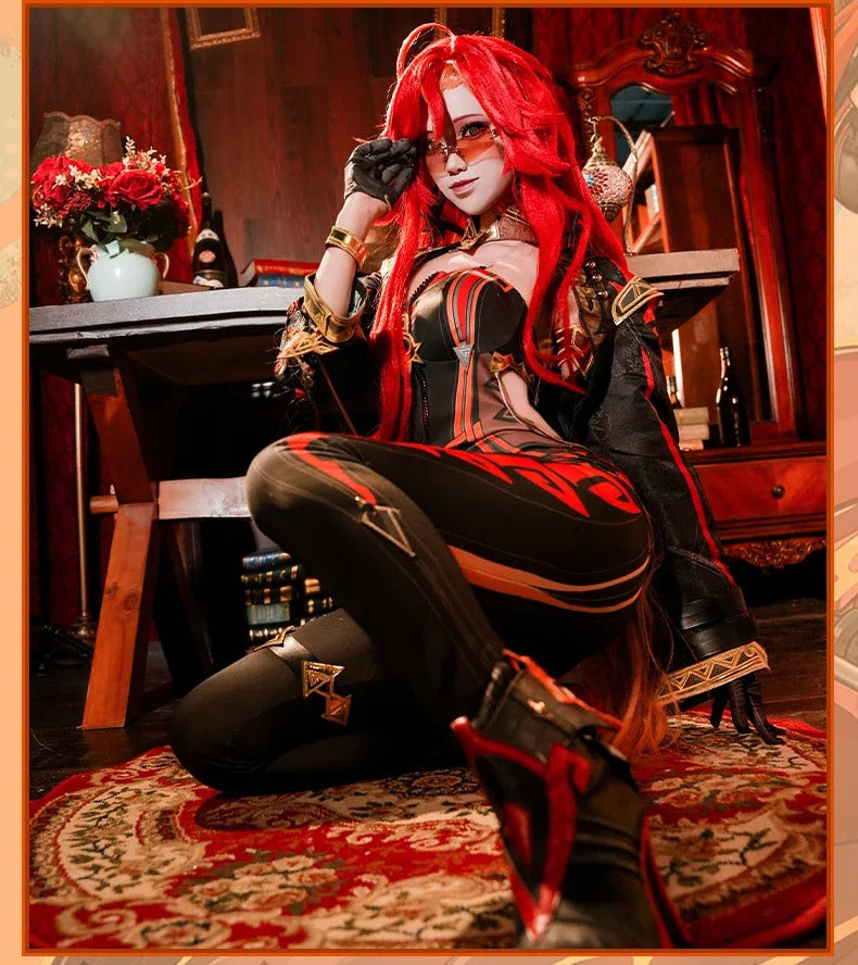 Mavuika Cosplay Costume Game Genshin Impact Uniform Halloween Carnival Party Christmas Play Role Clothes Clothing for Women