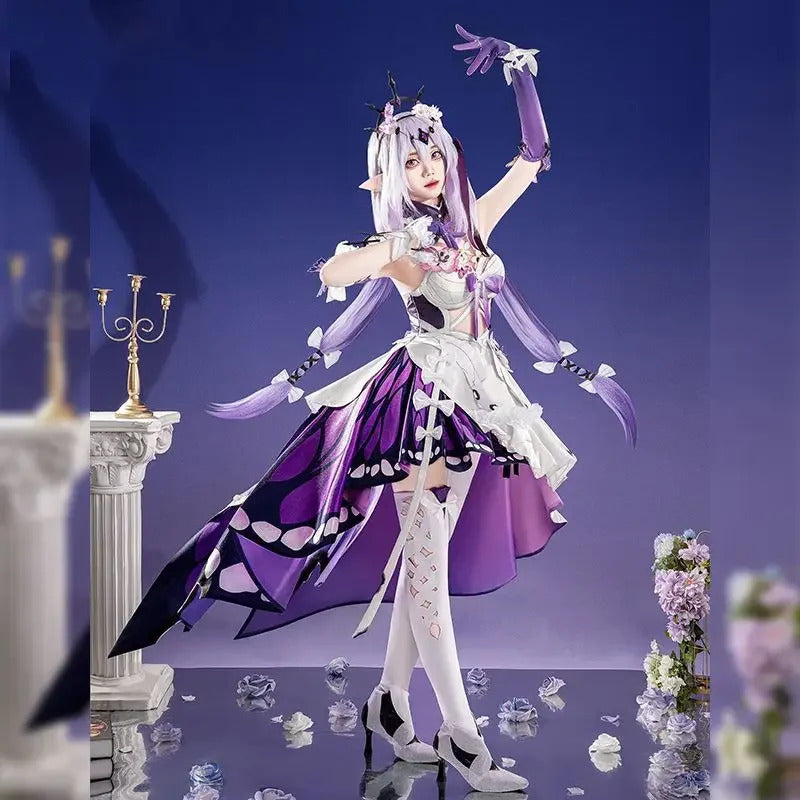 Game Honkai: Star Rail Castorice Cosplay Costume Halloween Carnival Gorgeous Dress Ladies Lolita Props Accessories Sweet Set