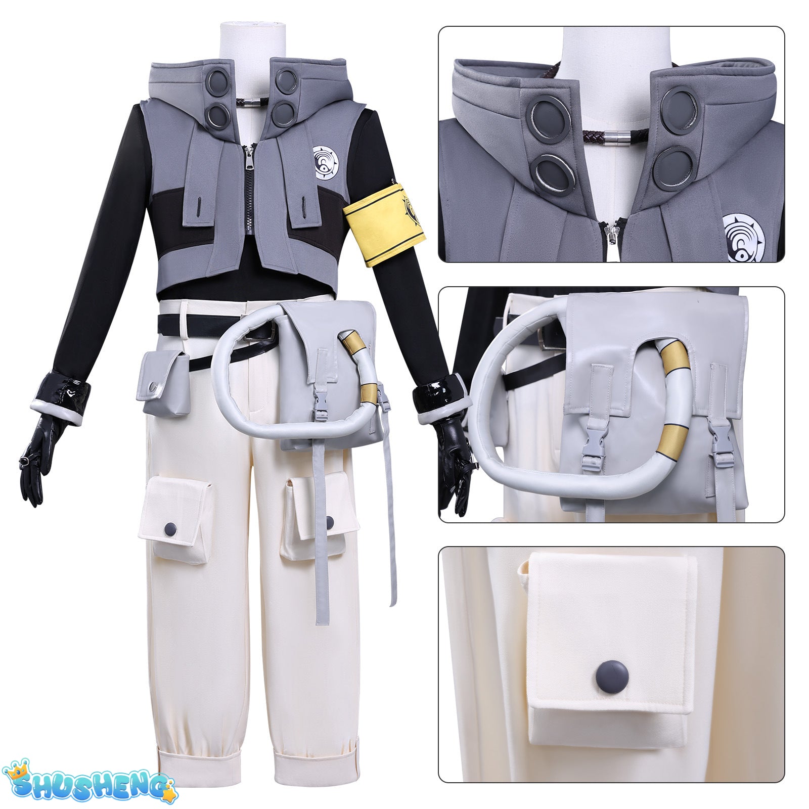Rudo New Anime GACHIAKUTA Cosplay Costume Punk Street Hot Punk Sleeve Hooded Jacket Y2K Fashion Uniform Cos Customized
