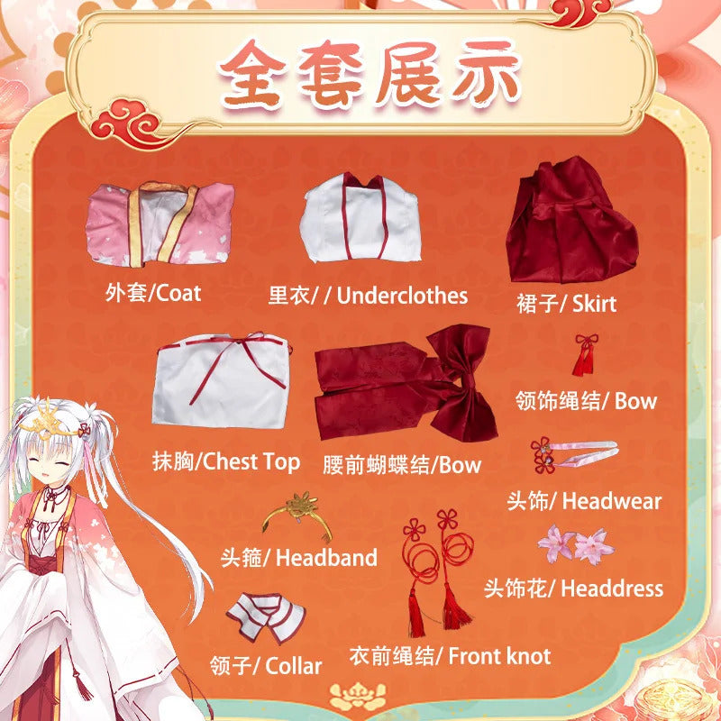 Anime Senren * Banka Tomotake Yoshino Cosplay Costume Party Christmas Witch Sweet Kimono Accessories Prop Woman Man Set S-XXL