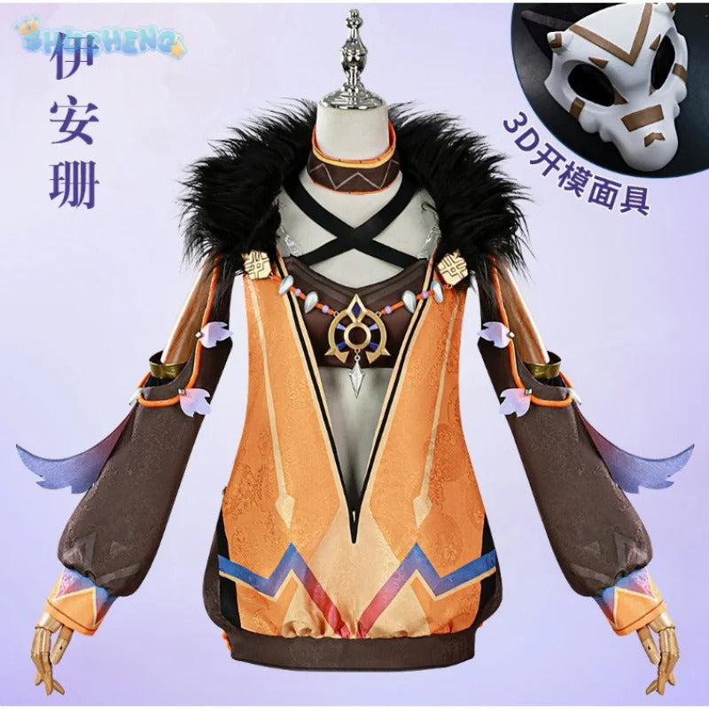 Shusheng-N New Game Genshin Impact Iansan Cosplay Costume Wig Shoes Props accessories dresses Halloween carnival sweet Woman Iansan uniform