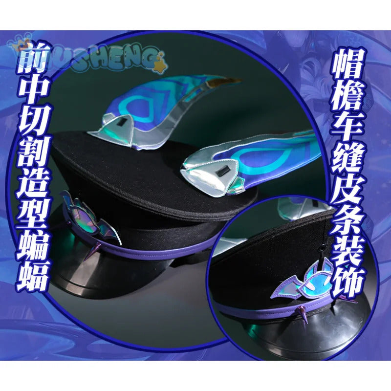 Game LOL battle bat Xayah cosplay costume uniform coat cloak hat gloves women Halloween party Carnival role play outfits