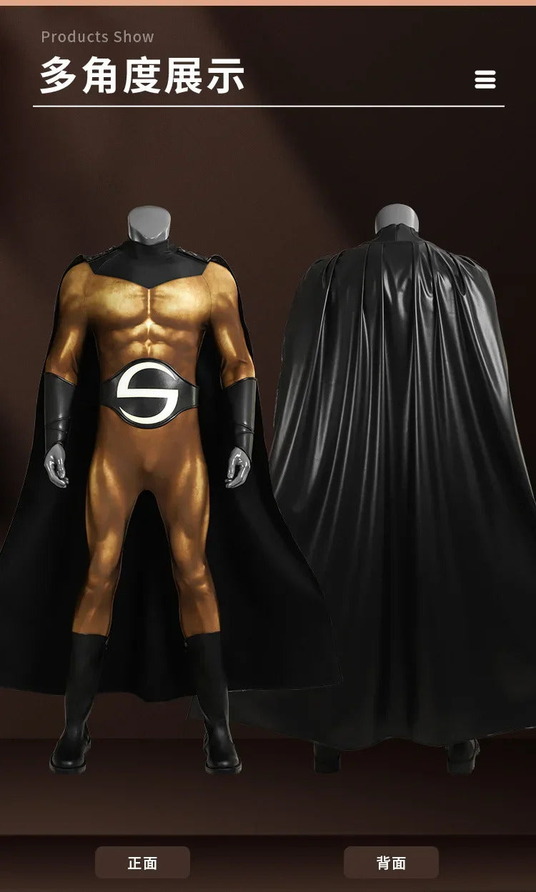 Movie Sentry Robert Reynolds Cosplay Thunder cos bolts Costume Jumpsuit waist cover cloak hand guard set Halloween Man uniform